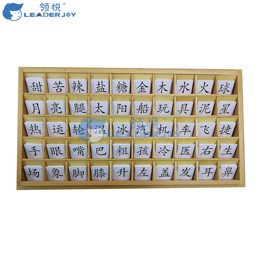 可移动汉字盒共5组含木盒子 2500个常用字晨欣mall